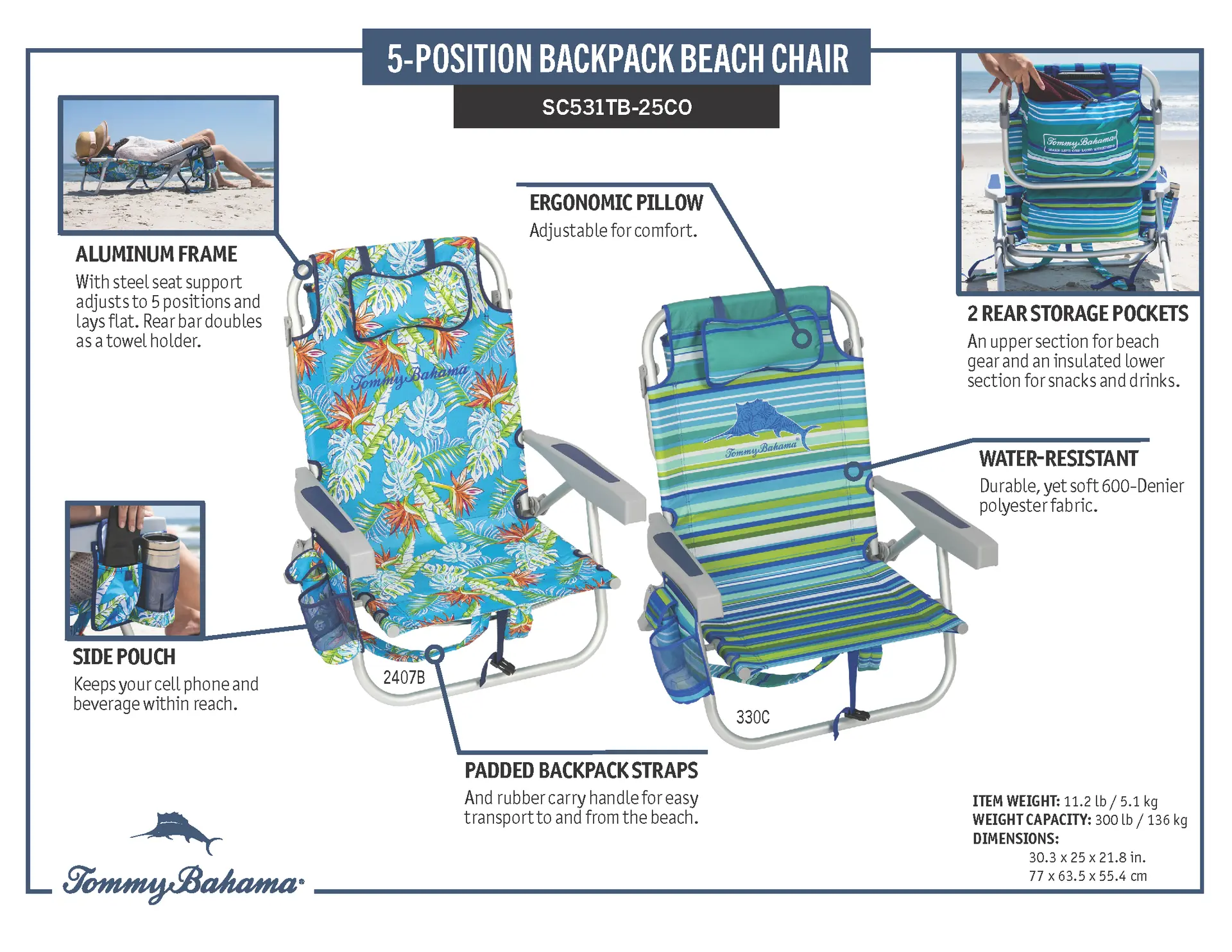 Tommy Bahama Chair - Feature Guide